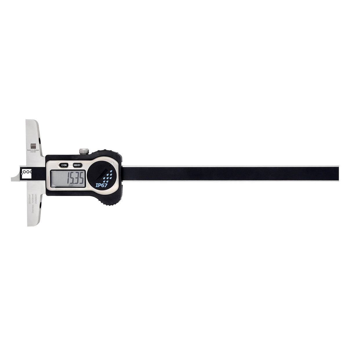 8in. Digital Depth Caliper IP67 on white background