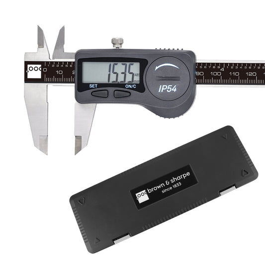 Brown & Sharpe IP54 digital caliper, 6in./8in./12in. range, on white background