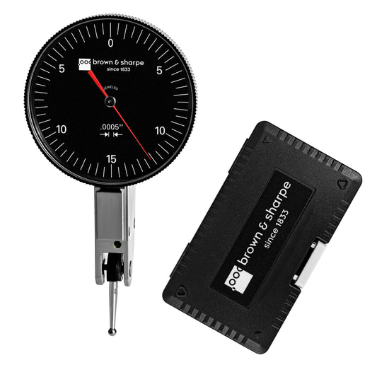 Ruby Bearings Horizontal Dial Lever Indicator 0.03" Range 0-15-0 Dial 0.0005" Graduation on white background