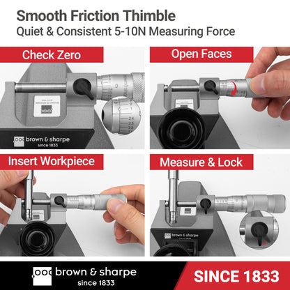 Brown & Sharpe mechanical micrometer friction thimble