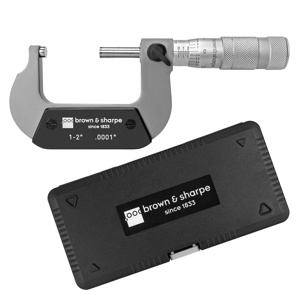 Brown & Sharpe 1 to 2 in. mechanical outside micrometer
