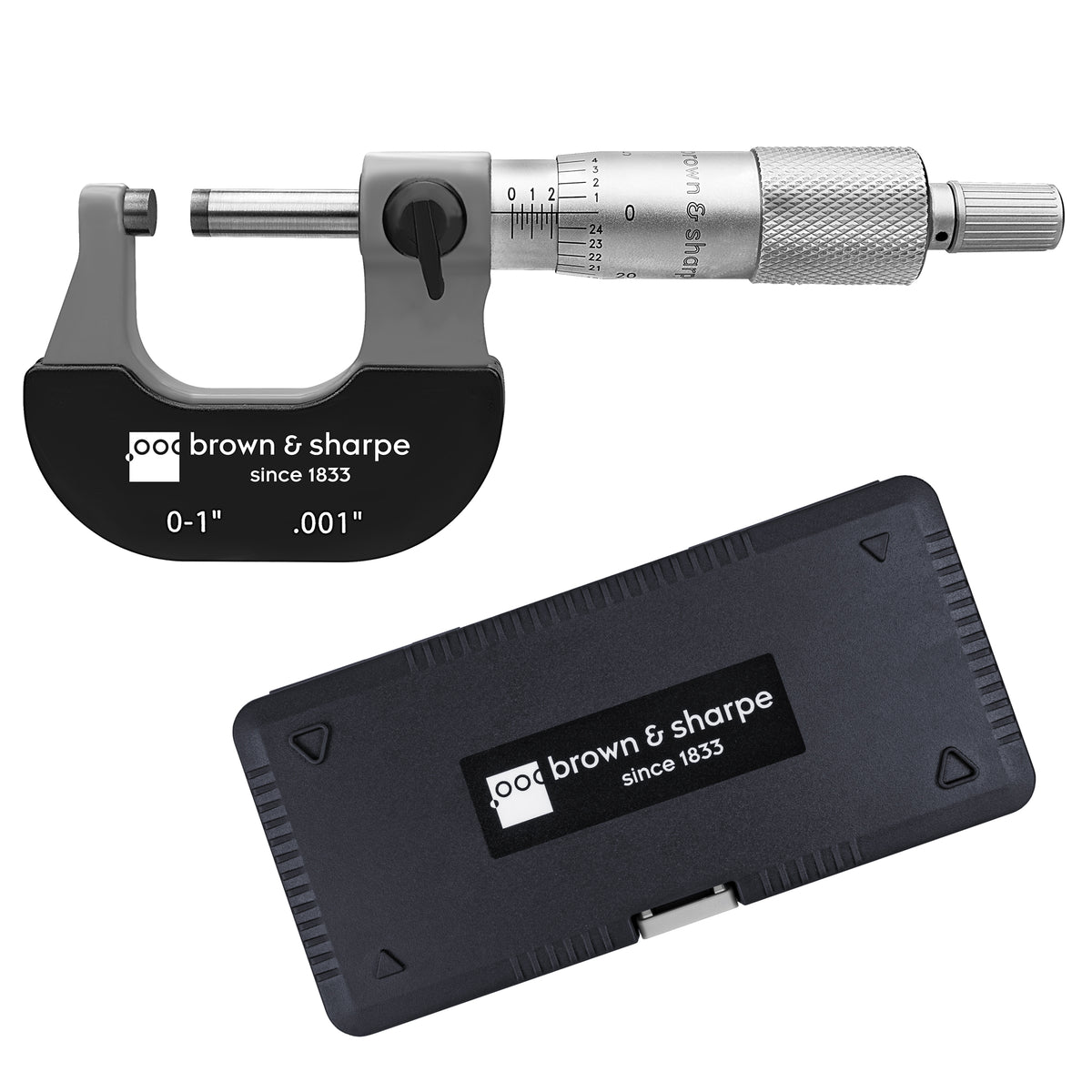 Brown & Sharpe 0 to 4 in. mechanical outside micrometer