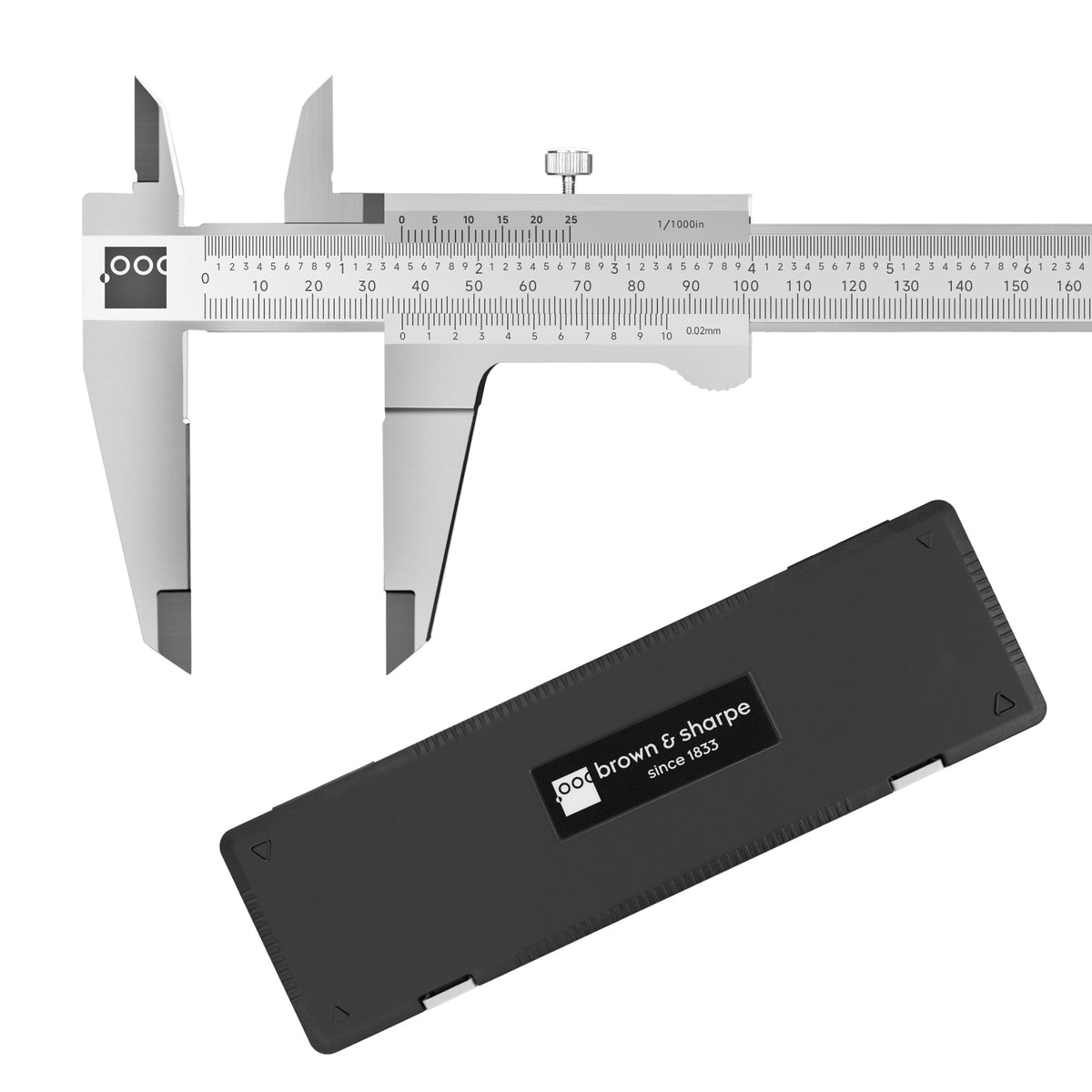 6in./8in./12in. Range Vernier Caliper measuring jaws on white background