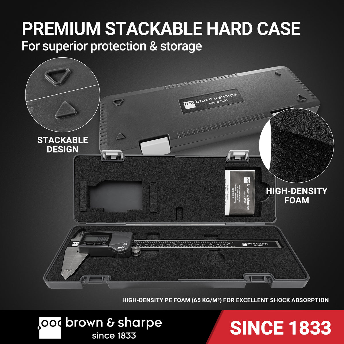 Brown & Sharpe digital caliper protective storage case