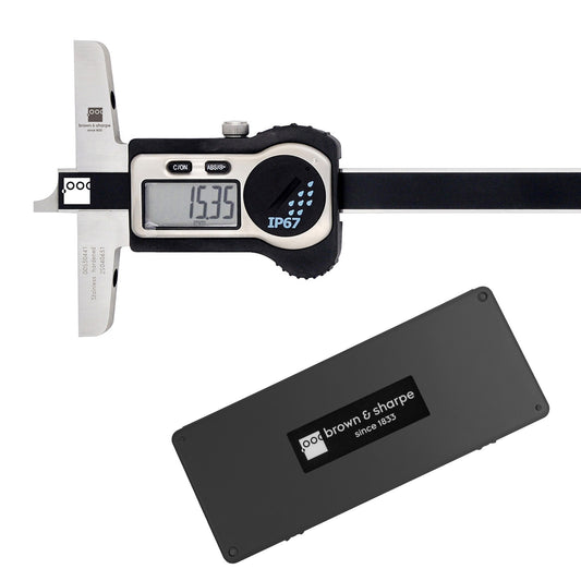 8in. Digital Depth Caliper IP67 on white background
