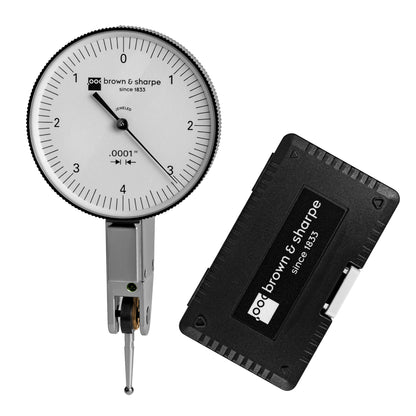 Ruby Bearings Horizontal Dial Lever Indicator 0.008 in. Range 0-4-0 Dial 0.0001‘’ Graduation on white background