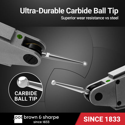 Brown & Sharpe dial test indicator with carbide contact tip