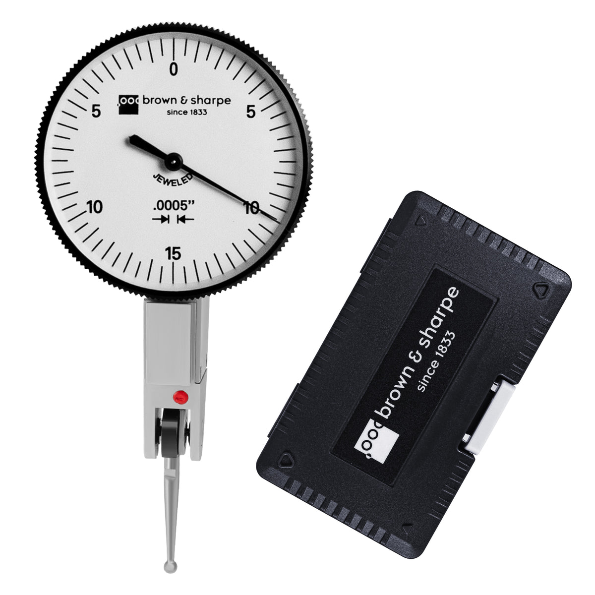 Ruby Bearings Horizontal Dial Lever Indicator,0.03‑inch range,0.0005‑inch graduation,product photo on white background