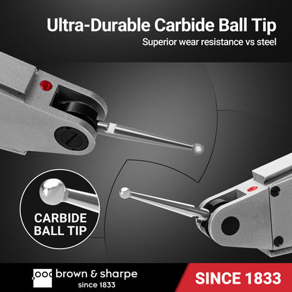 Brown & Sharpe dial test indicator with carbide contact tip