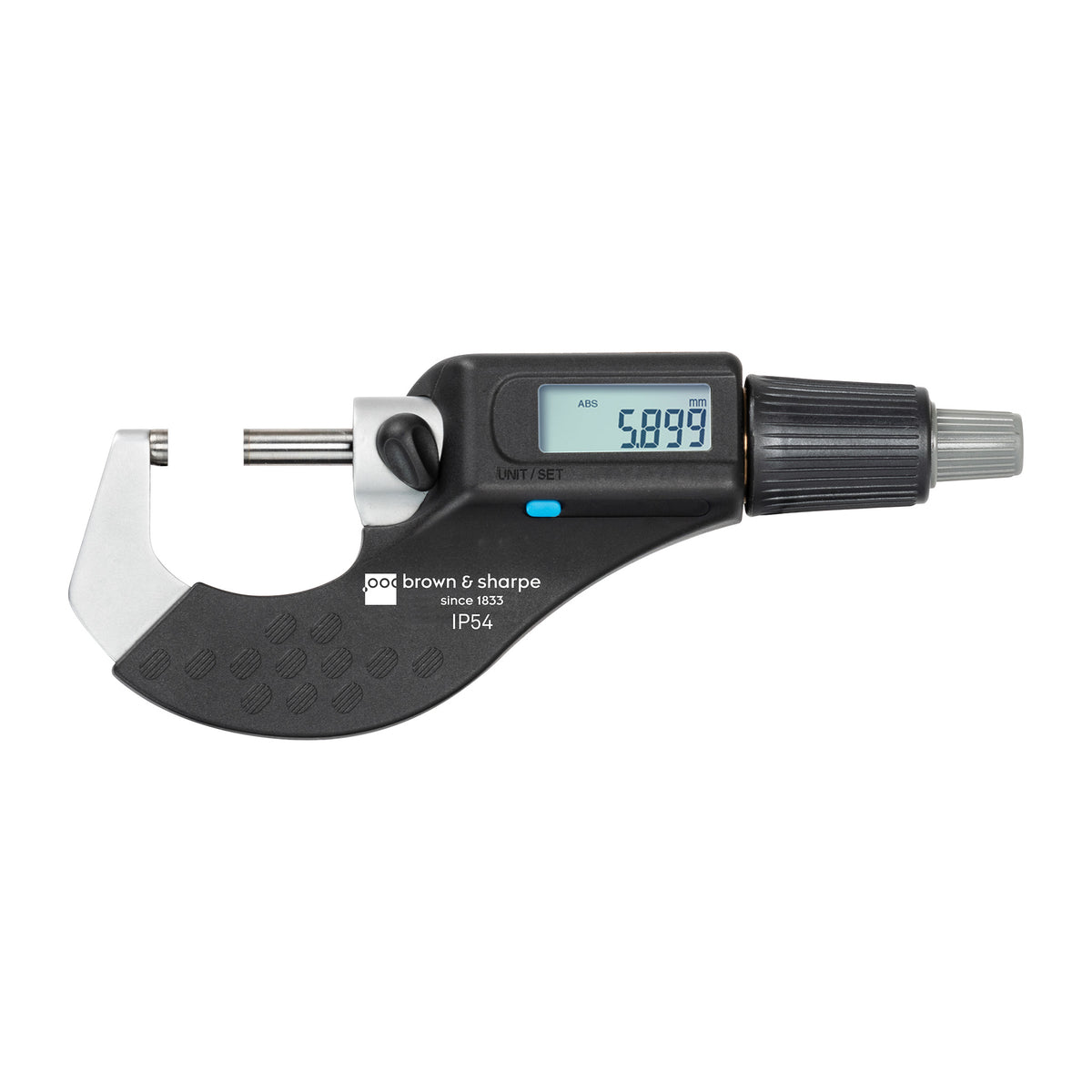 0-1.2 in. / 0-30 mm Digital Outside Micrometer With One Button on white background