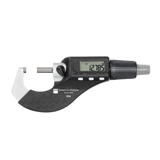 0-1.2 in. / 0-30 mm Digital Outside Micrometer With Two Spherical Measuring Faces on white background