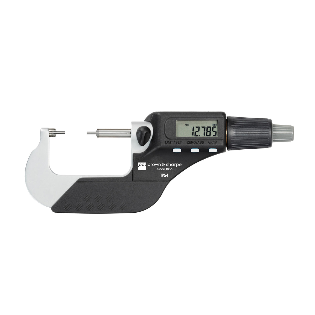 Brown & Sharpe digital outside micrometer with small anvil measuring faces